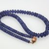 Blue Tanzanite Cabochon Beaded Necklace with 18k Rose Gold Clasp view