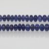 Blue Tanzanite Cabochon Beaded Necklace length