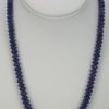 Blue Tanzanite Cabochon Beaded Necklace with 18k Rose Gold Clasp model