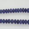 Blue Tanzanite Cabochon Beaded Necklace close up