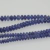 Blue Tanzanite Cabochon Beaded Necklace with clasp