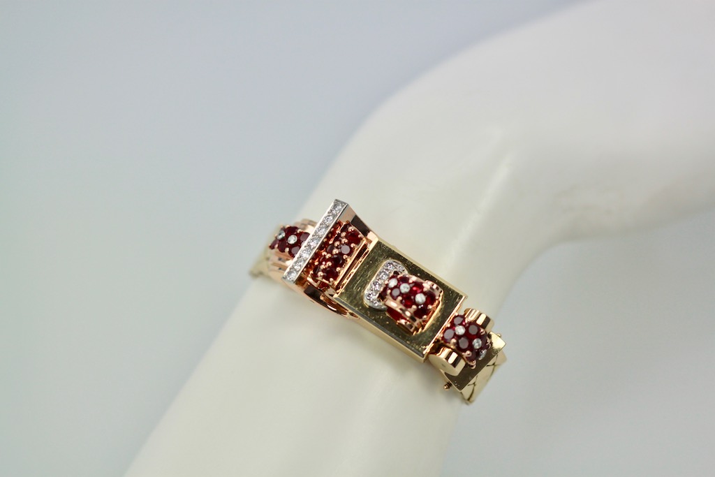 Vintage Retro Swiss Ruby Diamond Ladies Flip Top Watch – wrist