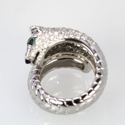 Cartier Panther Diamond Ring - Laying on side