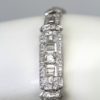 Deco 18K Round & Baguette Diamond 6.97 Carats Bracelet wrist