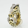 David Webb Diamonds & Rubies Zebra Ring - close up
