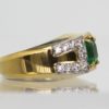 David Webb Emerald Diamond Ring right side