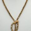 Retro 18K Yellow Gold Garnet Eyed Coiled Snake Serpent Necklace 1940'S