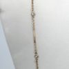 Vintage 14K Yellow Gold Bar and link Chain with 1.38 Carats of Diamonds Detail