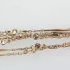 Vintage 14K Yellow Gold Bar and link Chain with 1.38 Carats of Diamonds view2