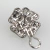 Vintage Platinum Diamond Rose Earrings early 20th Century Italy 3.00 Carats back