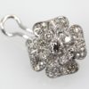 Vintage Platinum Diamond Rose Earrings early 20th Century Italy 3.00 Carats center