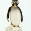 Fasano Gold Moonstone Enamel Penguins - single close up