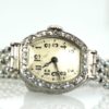 Platinum Diamond Pearl Watch - close up