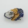 Oscar Heyman Sapphire Diamond Pansy Brooch 18 Karat #8