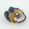 Oscar Heyman Sapphire Diamond Pansy Brooch 18 Karat #7