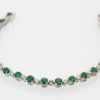 Emerald Diamond 18 Karat White Gold Bracelet 4.20 Carat Diamonds and Emeralds detail #2