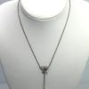 Diamond Butterfly Necklace Drop Pearl 18 Karat #4