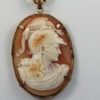 Antique Fine Cameo Pendant Necklace depicting Ares- God of War 14K Yellow Gold #6