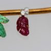 Tutti Frutti Necklace Diamonds Carved Emeralds, Rubies, Sapphires 18K Gold #6