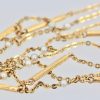 Seed Pearl Chain Extra Long 32″ 18K Yellow Gold #2