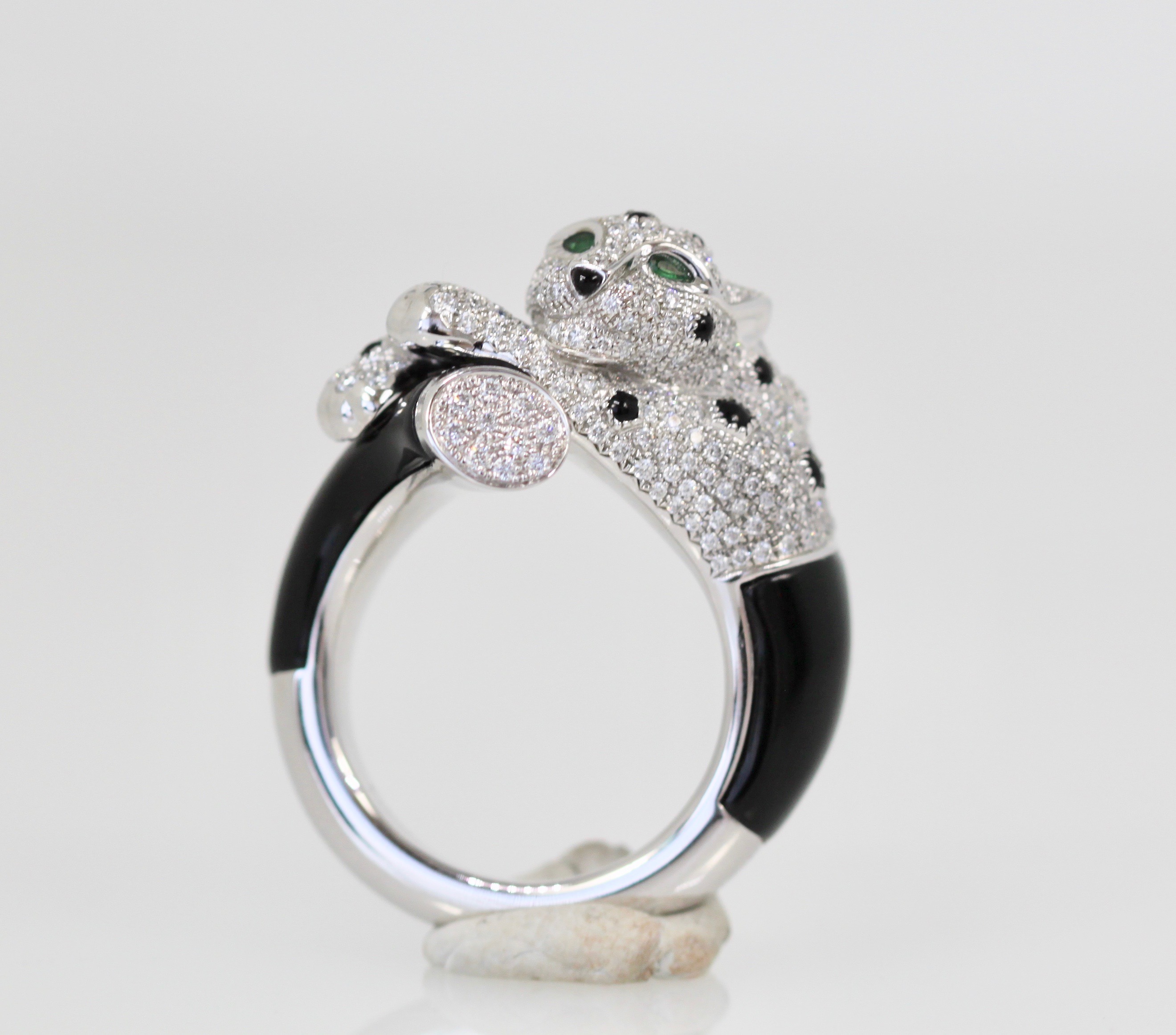 Cartier Panthere Diamond, Emeralds, Onyx, Ring size 62 #2