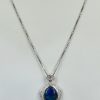 Black Opal Platinum Diamond Pendant - model