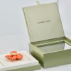 Rose de Noel Coral Diamond Brooch - with box