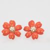 Rose de Noel Coral Diamond Earrings - set