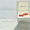 Rose de Noel Coral Diamond Earrings - in box with certificate