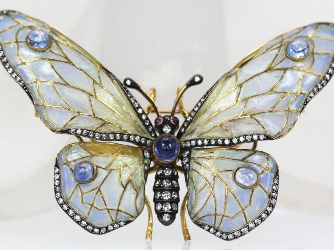 Plique a Jour Jewelry - butterfly