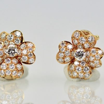 Van Cleef Cosmos Diamond Earrings non-pierced small model