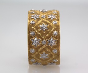 Buccellati Wide Full Diamond Bracelet 18 Karat 5-6 Carats #1
