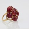Huge Ruby Cabochon 14K Yellow Gold Ring right side