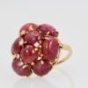 Huge Ruby Cabochon 14K Yellow Gold Ring  right side