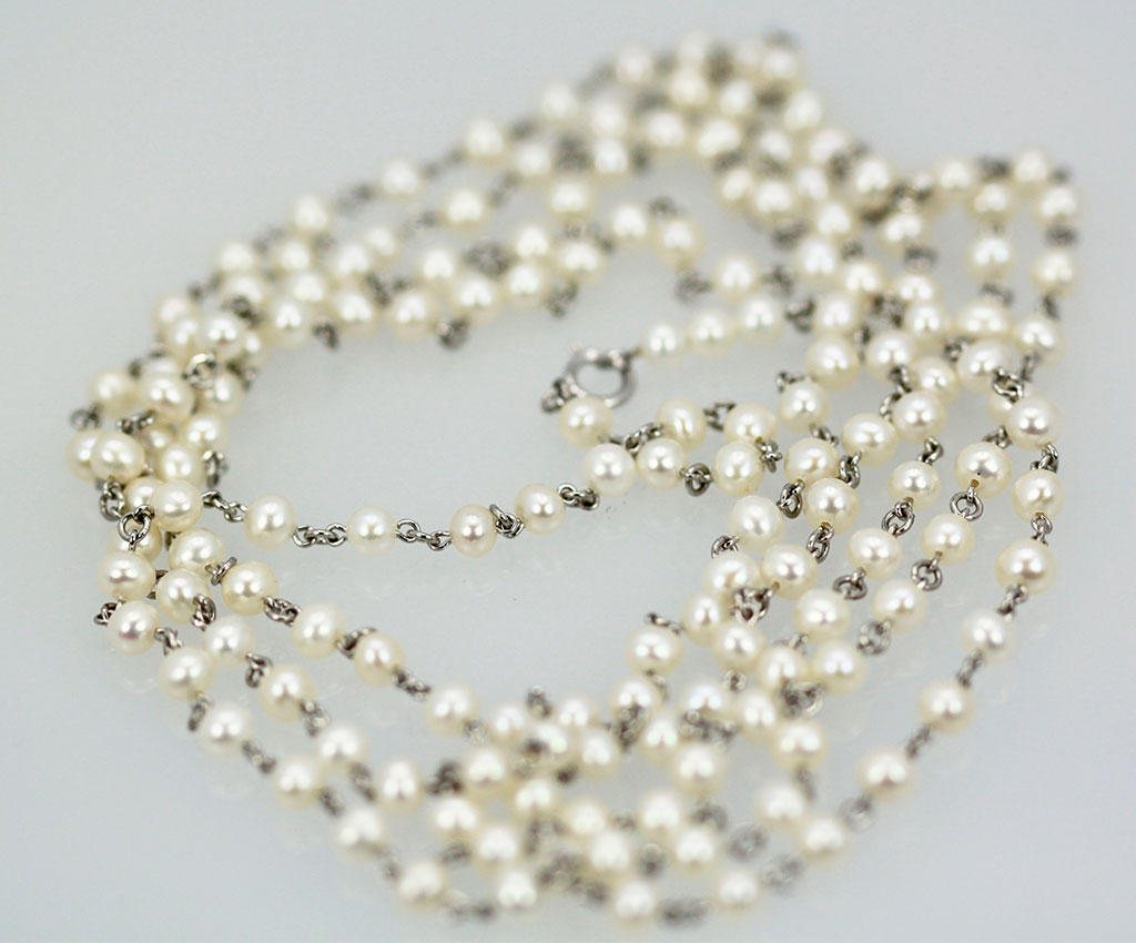 Platinum pearl deals necklace