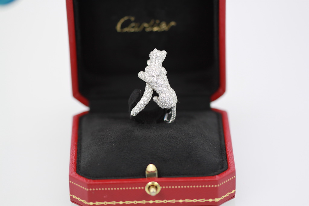 Cartier Diamond Walking Panthere Ring #9