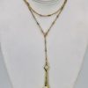 Vintage 14K Long Necklace with Folding Eyeglasses on Chain with Details