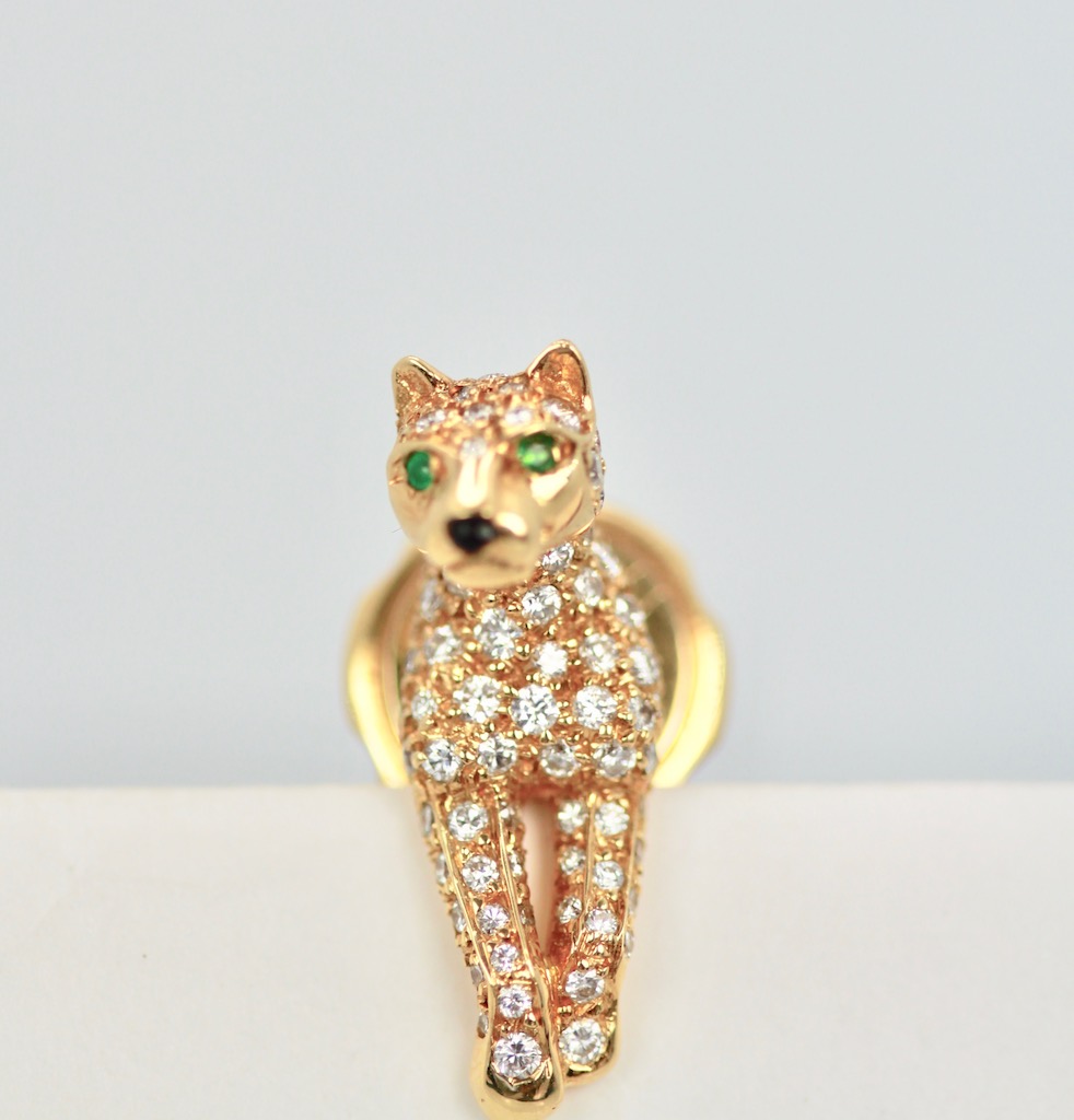 cartier cat pin