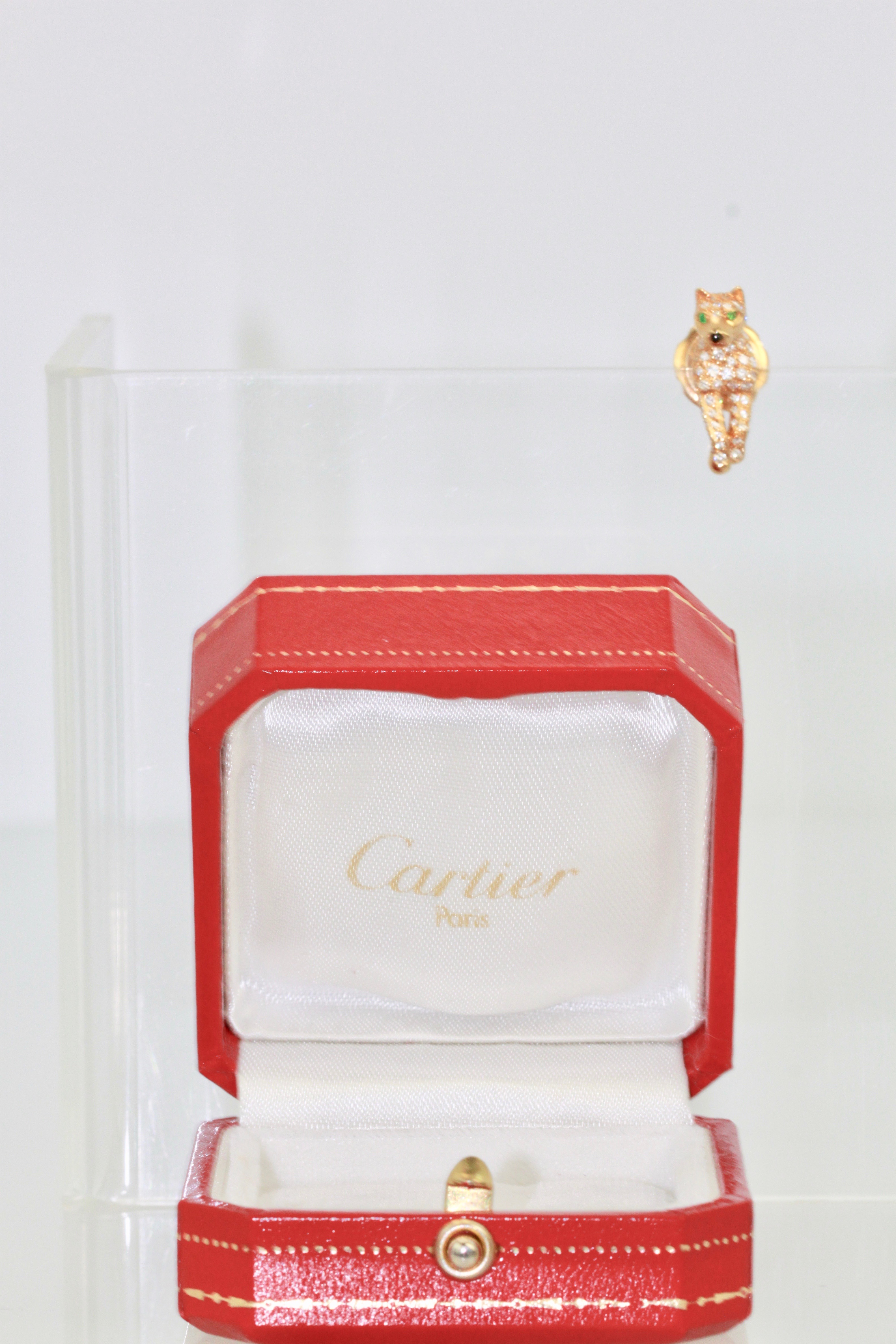 Cartier Diamond Panthere Lapel Pin 18K #10