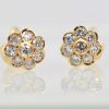 Diamond Flower Earrings 2 Carats 18K - set