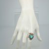 Opal Diamond Crown Ring 18K Rose Gold & Platinum9