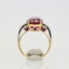 Ruby Diamond Ring with Deco Mount 14K bottom