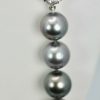 Tahitian South Seas Black Pearl Necklace with Diamond Deco Plaque with clasp