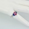 Three-Stone Ring in Pink and Blue Sapphires - model #2