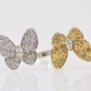 Van Cleef Double Butterfly Ring - close up