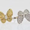 Van Cleef Double Butterfly Ring - detail
