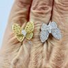 Van Cleef Double Butterfly Ring - on finger
