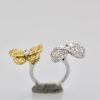 Van Cleef Double Butterfly Ring - on stand