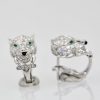 Cartier Diamond Panthere Earrings - front and side