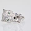 Cartier Diamond Panthere Earrings - single laying on side